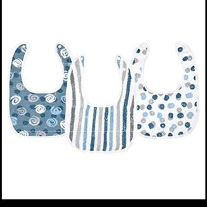 Snap Muslin Bibs for Boys&Girls,3-Layer Cotton Muslin Bibs